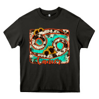 Asphalt cancer turquoise cowhide Heavy Core Tee - RanaPortraitStore
