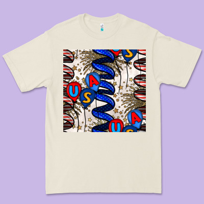 Usa Balloons Seamless Pattern Premium Tee Designed By Bundleandbundleshop
