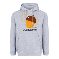 Heather Grey Welcome Autumn Heavyweight Hoodie - Bettercallsaul