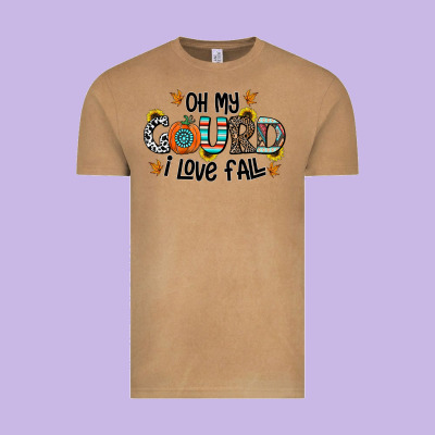 Oh My Gourd I Love Fall Vintage Tee Designed By Cowhidedigitalart