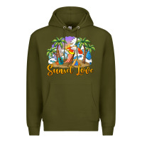 Army Green sunset love Premium Hoodie - BarkalooDesign