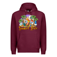 Burgundy sunset love Premium Hoodie - BarkalooDesign
