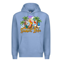 Colony Blue sunset love Premium Hoodie - BarkalooDesign
