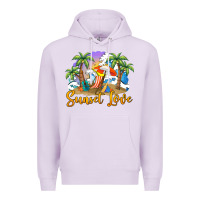 Lilac sunset love Premium Hoodie - BarkalooDesign