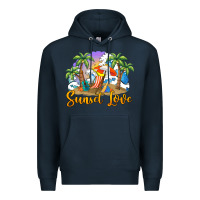 Navy sunset love Premium Hoodie - BarkalooDesign