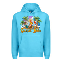 Ocean Blue sunset love Premium Hoodie - BarkalooDesign