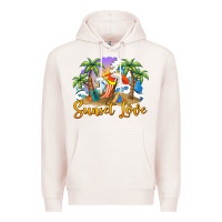 Pale Pink sunset love Premium Hoodie - BarkalooDesign