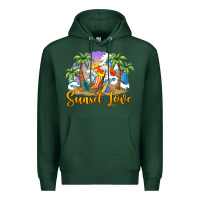 Sports Green sunset love Premium Hoodie - BarkalooDesign