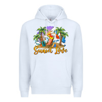 White sunset love Premium Hoodie - BarkalooDesign