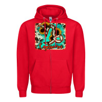 Red capricorn turquoise cowhide Zipper Hoodie - RanaPortraitStore