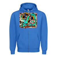 True Royal capricorn turquoise cowhide Zipper Hoodie - RanaPortraitStore