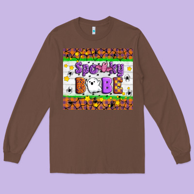 Spooky Babe Long Sleeve Tee Designed By Artiststas