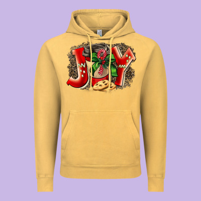 Christmas Joy Coffee Vintage Hoodie Designed By Barkaloodesign