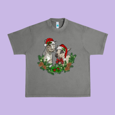 Christmas Baby Goats Urban Heavy Tee Designed By Ranaportraitstore