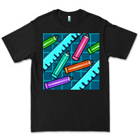 Black school pencil seamless pattern Premium Tee - BundleAndBundleShop