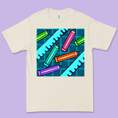 School Pencil Seamless Pattern Premium Tee Designed By Bundleandbundleshop