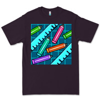 Plum school pencil seamless pattern Premium Tee - BundleAndBundleShop