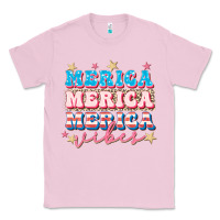 Bubblegum Pink Merica vibes Classic Tee - FaDigitalArtStudio