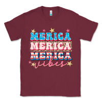 Burgundy Merica vibes Classic Tee - FaDigitalArtStudio