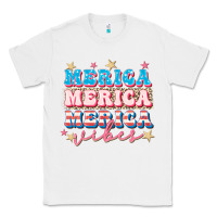 White Merica vibes Classic Tee - FaDigitalArtStudio