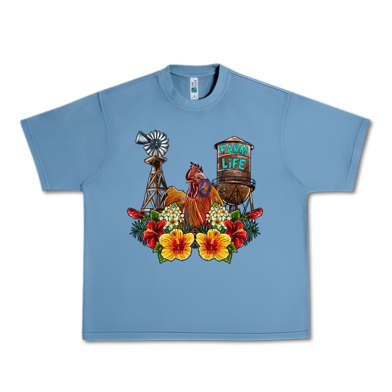 Farm Life Rooster Urban Heavy Tee by SublimationCraftShop | Teevron