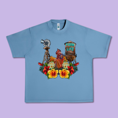 Farm Life Rooster Urban Heavy Tee Designed By Sublimationcraftshop