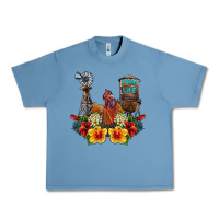 Pebble Blue farm life rooster Urban Heavy Tee - SublimationCraftShop