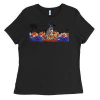 Black Happy Halloween Raccon Ladies Tee - LillyAllenDesigns