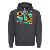 Smoke gemini turquoise cowhide Zipper Hoodie - RanaPortraitStore