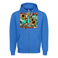 True Royal gemini turquoise cowhide Zipper Hoodie - RanaPortraitStore
