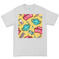 Dove Grey nurse medicine seamless pattern Premium Tee - BundleAndBundleShop