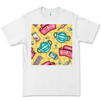 White nurse medicine seamless pattern Premium Tee - BundleAndBundleShop