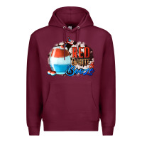 Burgundy Red White  Booze With Cowhide Background Premium Hoodie - Jasminsmagicworld