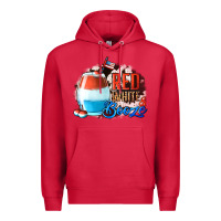 Cardinal Red White  Booze With Cowhide Background Premium Hoodie - Jasminsmagicworld