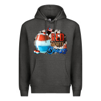 Charcoal Heather Red White  Booze With Cowhide Background Premium Hoodie - Jasminsmagicworld