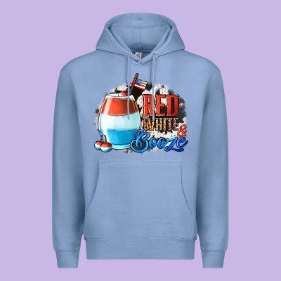 Red White  Booze With Cowhide Background Premium Hoodie Designed By Jasminsmagicworld
