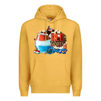 Mustard Red White  Booze With Cowhide Background Premium Hoodie - Jasminsmagicworld