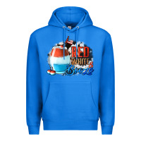 True Royal Red White  Booze With Cowhide Background Premium Hoodie - Jasminsmagicworld