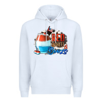 White Red White  Booze With Cowhide Background Premium Hoodie - Jasminsmagicworld