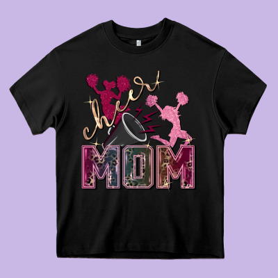 Cheer Mom Heavy Core Tee Designed By Fadigitalartstudio