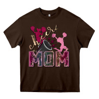 Chocolate Brown cheer mom Heavy Core Tee - FaDigitalArtStudio