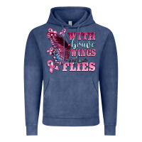 Vintage Denim with brave wings she flies Vintage Hoodie - BarkalooDesign