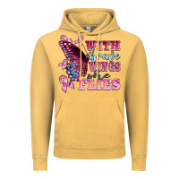 Vintage Mustard with brave wings she flies Vintage Hoodie - BarkalooDesign