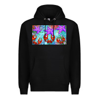 Black crab and starfish  cup Premium Hoodie - BarkalooDesign