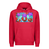 Cardinal crab and starfish  cup Premium Hoodie - BarkalooDesign