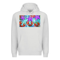 Dove Grey crab and starfish  cup Premium Hoodie - BarkalooDesign