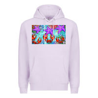 Lilac crab and starfish  cup Premium Hoodie - BarkalooDesign