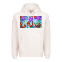 Pale Pink crab and starfish  cup Premium Hoodie - BarkalooDesign