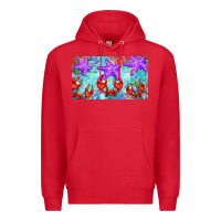 Red crab and starfish  cup Premium Hoodie - BarkalooDesign