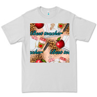 Dove Grey Best Teacher Seamless Pattern Premium Tee - BundleAndBundleShop